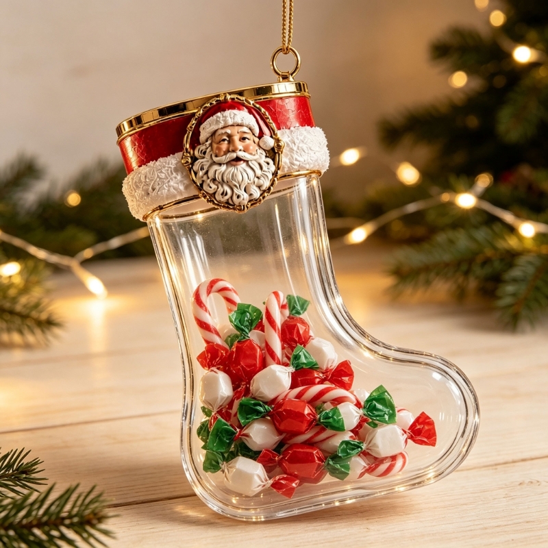 Christmas Stocking Hanging - เติมเครื่องประดับถุงน่องคริสต์มาสพร้อมจอแสดงผลเงินสดที่ชัดเจน