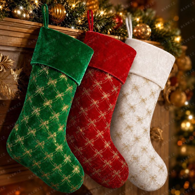 Christmas Stocking Hanging - ของตกแต่งถุงเท้าคริสต์มาสแบบใหม่, ของตกแต่งแขวนต้นคริสต์มาส, ถุงใส่ของขวัญ/ขนมสำหรับตกแต่งบ้านในช่วงเทศกาล