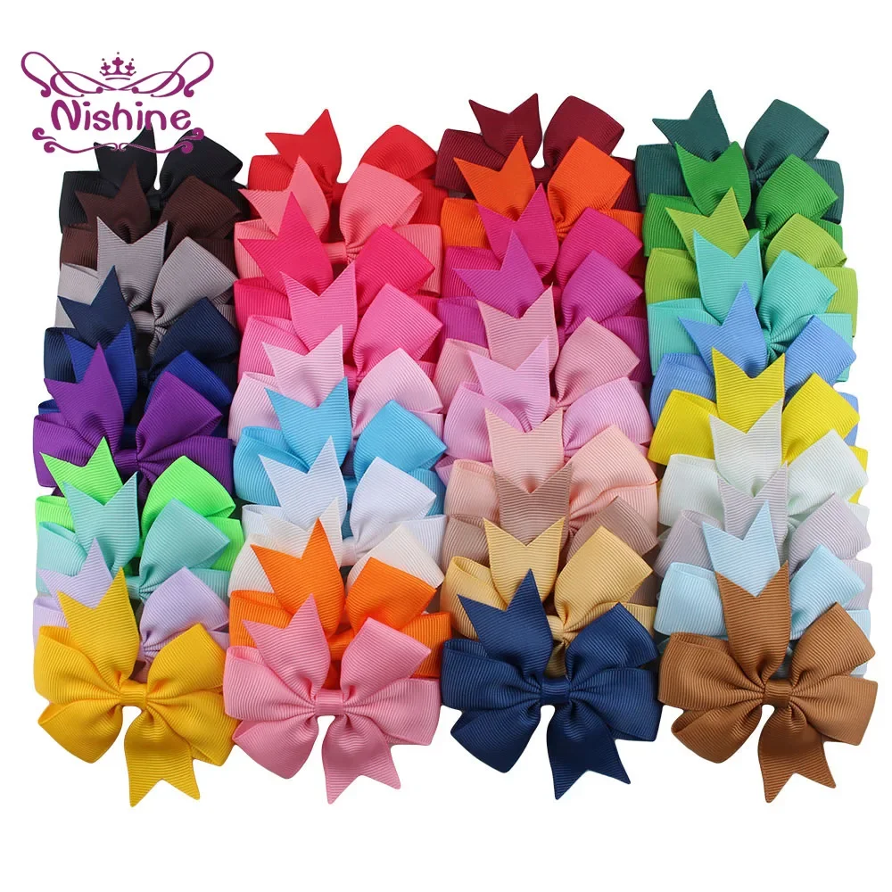 Ribbon Bow Gift - ริบบิ้นแพรต่วน20ชิ้น/ล็อตพร้อมคลิปหนีบผมโบว์ติดผมสำหรับเด็กผู้หญิงอุปกรณ์สำหรับถ่ายรูปของขวัญเครื่องประดับศีรษะ
