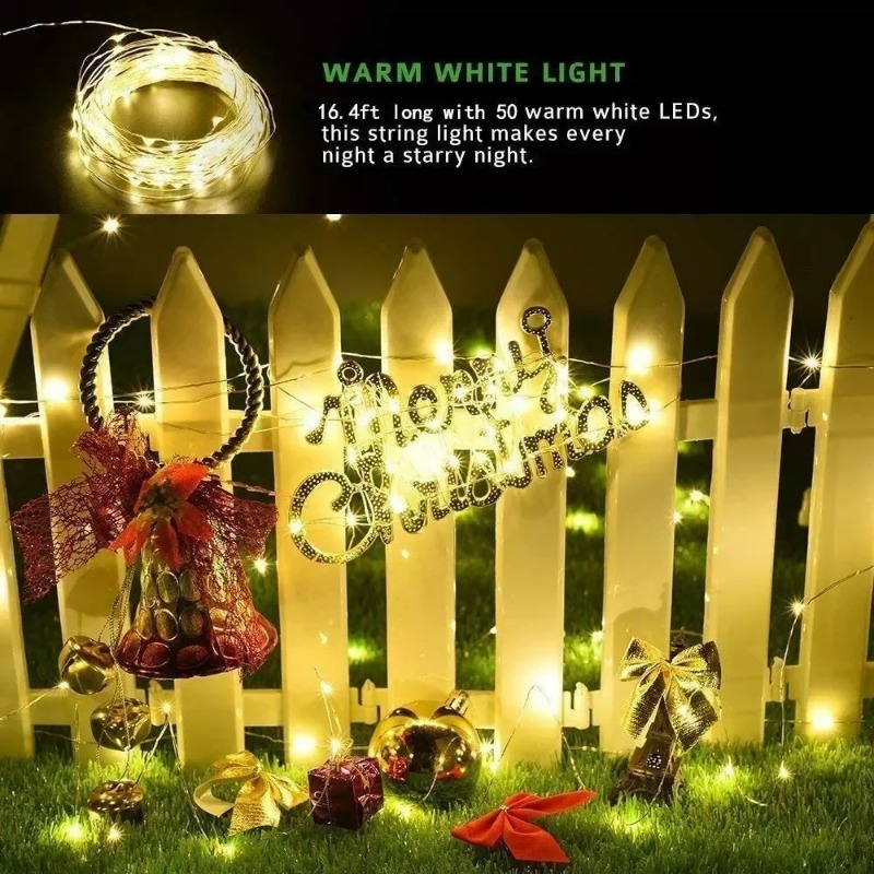 ไฟประดับสายไฟโซลาร์เซลล์ LED ส - Led Fairy String Lights บทวิจารณ์และราคา